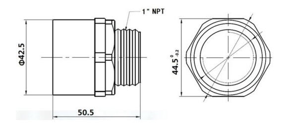 Capteur de niveau ultrasonique de mesure de liquide chimique anti-corrosion / NPT PTFE