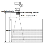 4 - capteur ultrasonique de niveau du fluide du mètre 24V Digital de niveau d'eau 20mA pour le projet municipal