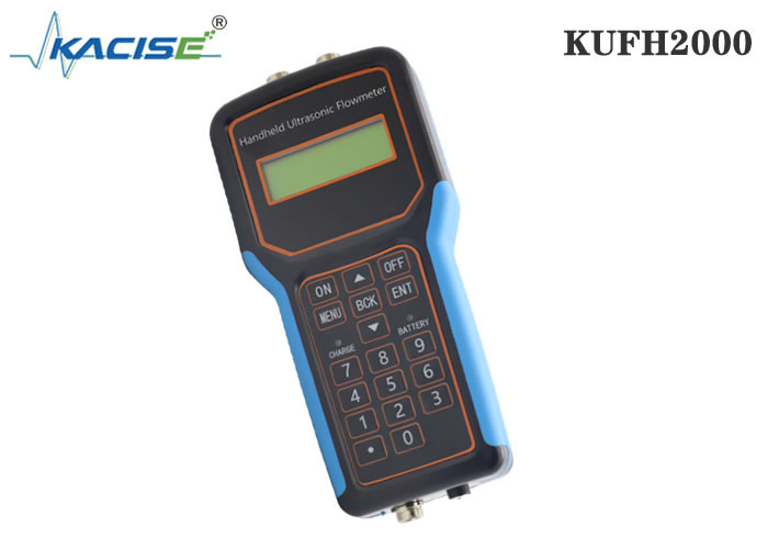 Compteur de débit ultrasonique tenu dans la main de KUFH2000B/transducteur avec la fonction de Carte SD