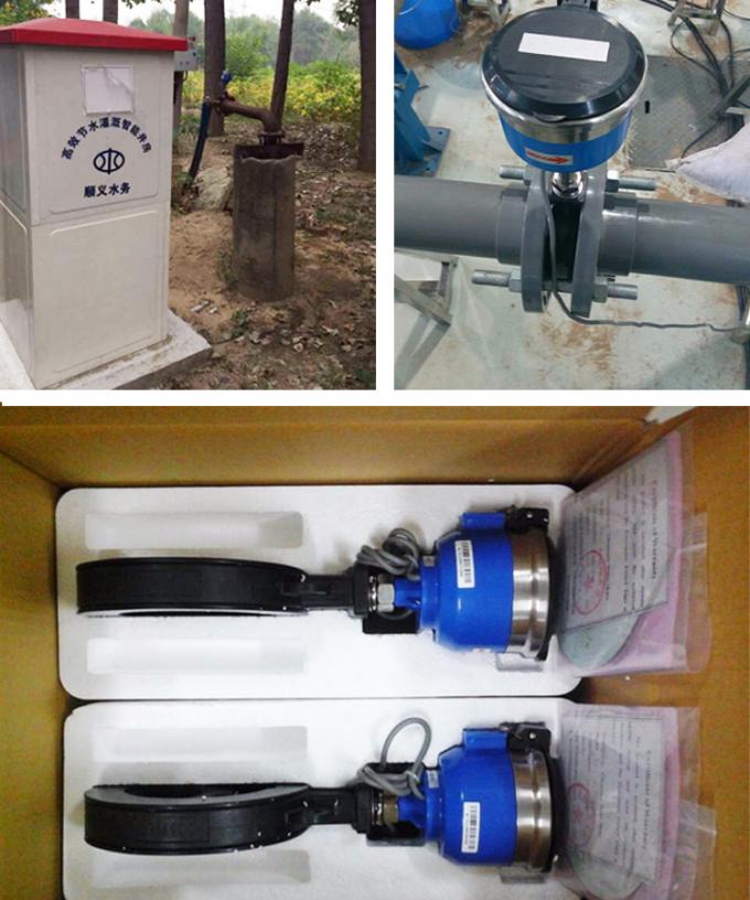 Mètre d'eau agricole d'irrigation, mètre ultrasonique à piles de l'écoulement d'eau IP68
