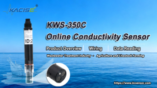 Présentation du capteur de conductivité en ligne KWS-350C, câblage et lecture des données