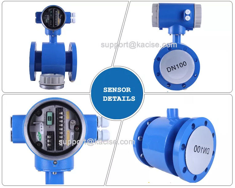 RS485 Modbus, débitmètre électromagnétique numérique pour liquides résistants aux acides et aux alcalis avec une grande précision