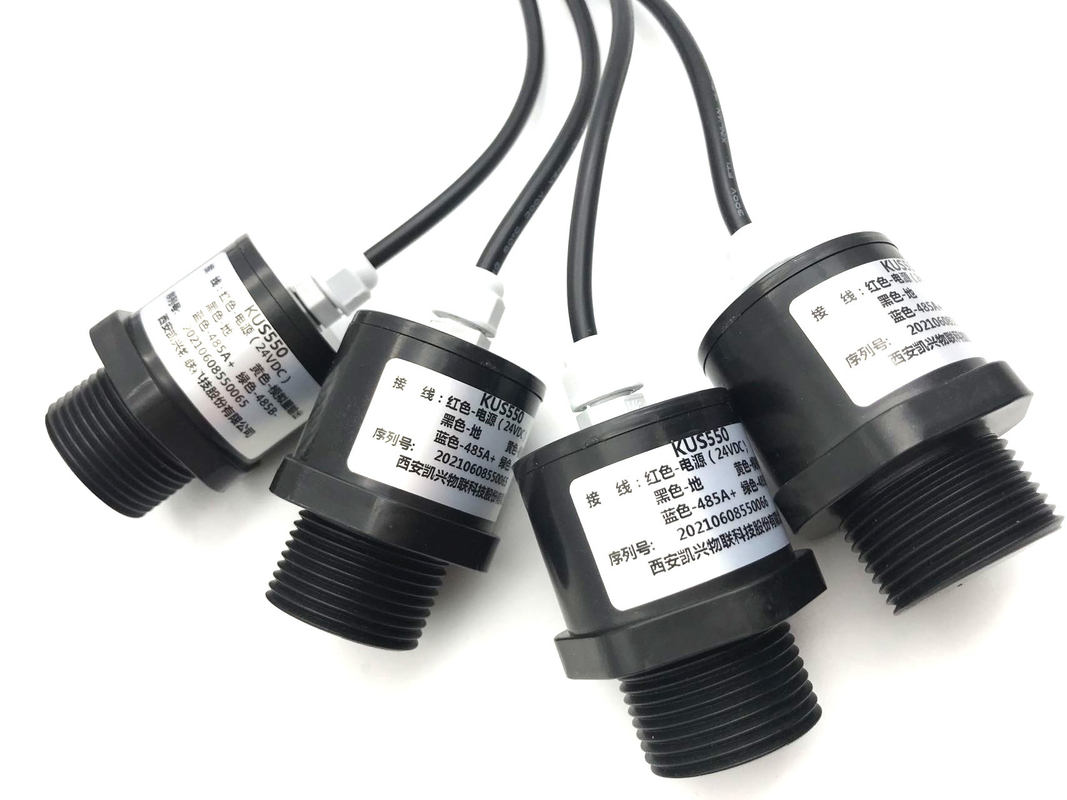Capteur de niveau d'eau de capteur à ultrasons intelligent de 3 m RS485 contrôleur de niveau de PTFE de piscine d'eaux d'égout de sortie