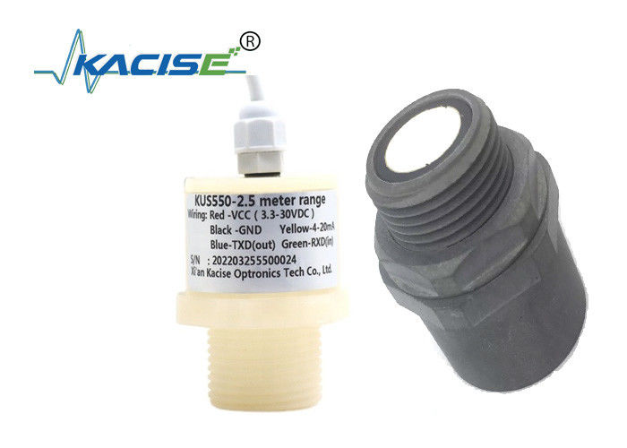 Capteur de niveau ultrasonique imperméable à l'eau KUS550 PTFE avec sortie RS485 et portée de mesure de 3 m