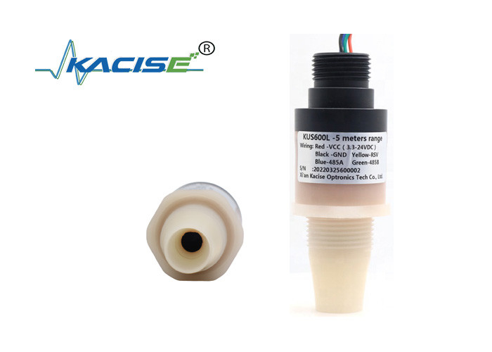 5m compteur de niveau d'eau à ultrasons intelligent 5V RS485 sortie capteur de niveau de liquide PVDF KUS600