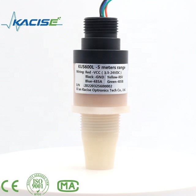 5m compteur de niveau d'eau à ultrasons intelligent 5V RS485 sortie capteur de niveau de liquide PVDF KUS600