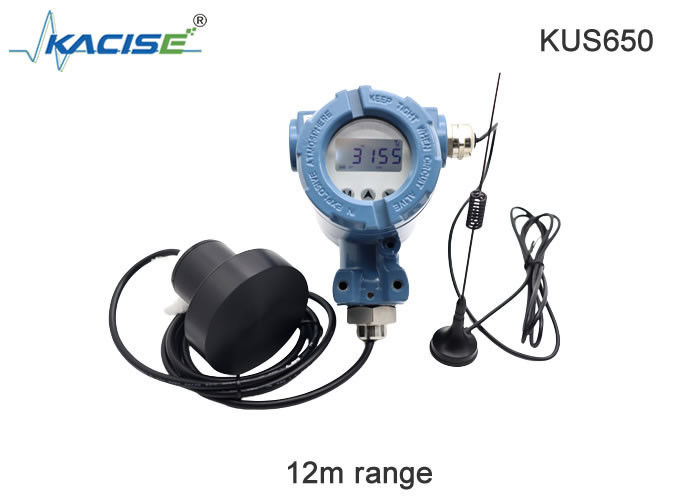 Capteur de niveau ultrasonique sans fil avec une portée de mesure de 12 m, sortie 4G/Lora/GPRS/NB et protection IP68
