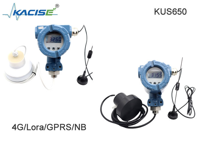 Capteur de niveau d'eau liquide à ultrasons sans fil de type fendu sortie KUS650 4G/Lora/GPRS/NB