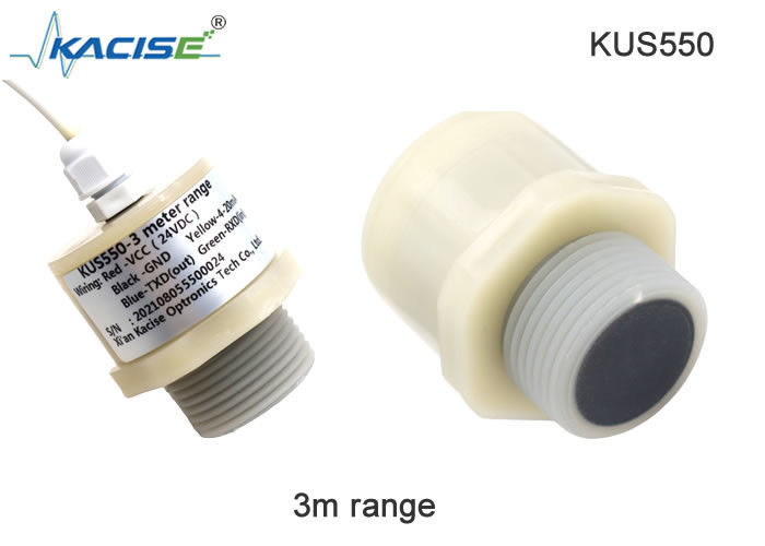 Capteur de niveau ultrasonique de la série KUS550 avec protection IP68 à faible consommation d'énergie et matériau de coque PVDF