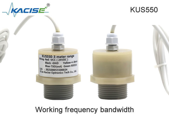 Capteur de niveau ultrasonique de la série KUS550 avec protection IP68 à faible consommation d'énergie et matériau de coque PVDF