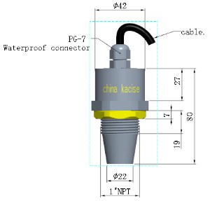 capteur de niveau de carburant ultrasonique anti-vol 5V pour la gestion du carburant RS485 5m