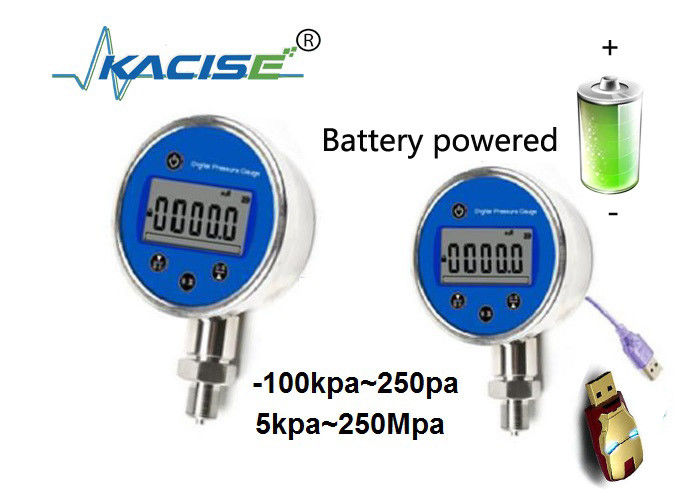 IP66 jaugeur de pression numérique à batterie rechargeable avec capteur de pression de haute précision et enregistreur de données