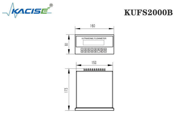 Montage du panneau du débitmètre à ultrasons KUFS2000B avec précision ≤ 1%