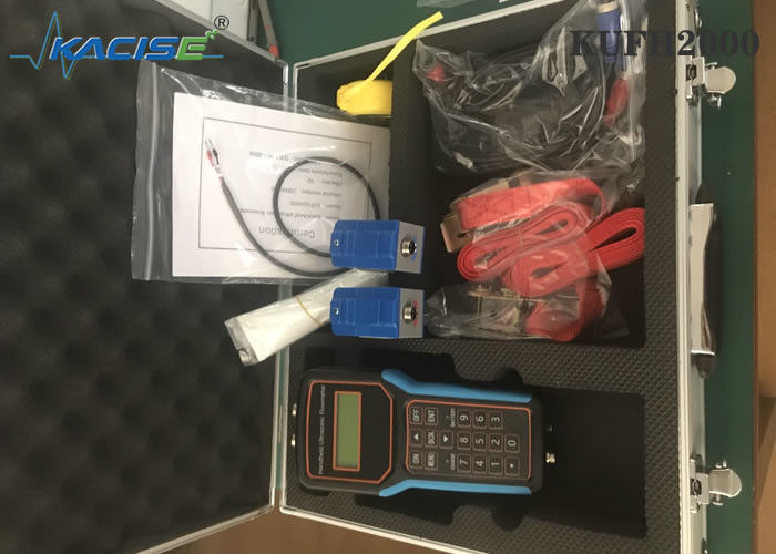 Mètre de débit ultrasonique portatif KUFH2000B avec carte SD pour tuyaux DN15-DN6000 et précision ± 1%