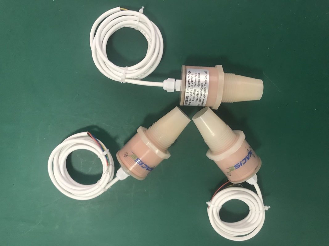 mètre de niveau liquide de grande précision de niveau ultrasonique du capteur RS485 5m de réservoir de carburant de l'eau 6V/