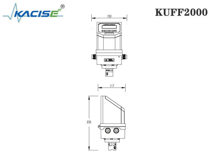 Mètre de débit ultrasonique à insertion fixe KUFF2000 avec une précision de ± 1% pour les tailles de tuyaux DN50-DN6000 et les mesures bidirectionnelles