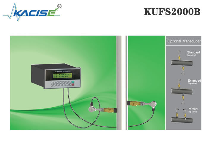 Débitmètre ultrasonique à insertion à montage sur panneau KUFS2000B avec une précision de ± 1 % pour les tuyaux DN50-DN6000 et l'interface MODBUS RS485