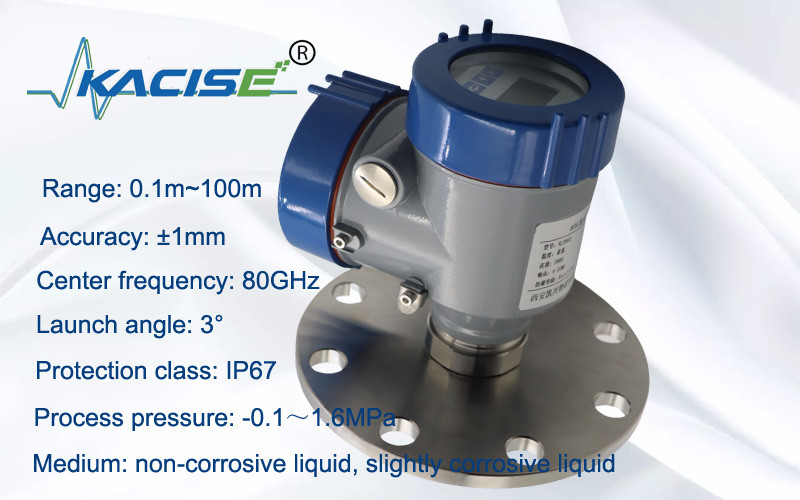 Sensor de niveau radar FMCW sans contact, mesureur de niveau radar OEM RS485 pour réservoir de stockage de boues avec protection IP67