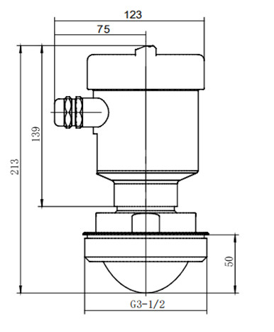 Type indicateur de niveau de radar d'OEM 80G de Kacise de radar de l'émetteur 50m de niveau