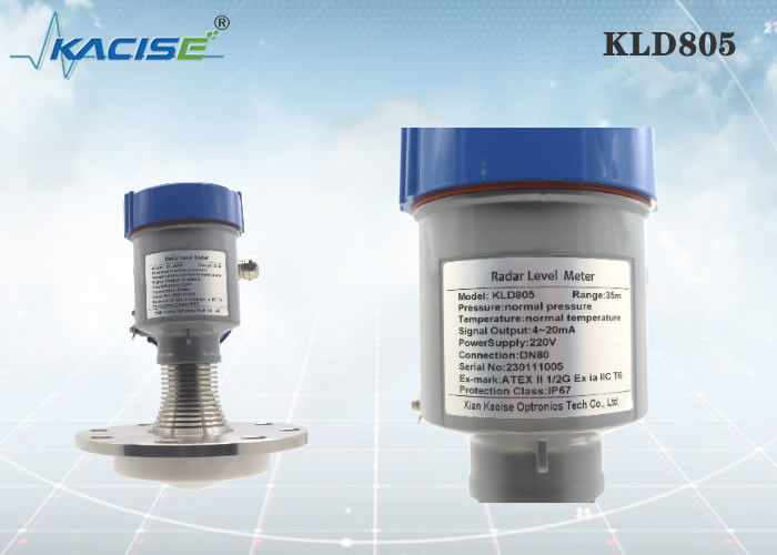 Capteur de niveau radar KLD805 80 GHz avec antenne en PTFE et protection IP67 pour la mesure du niveau du liquide