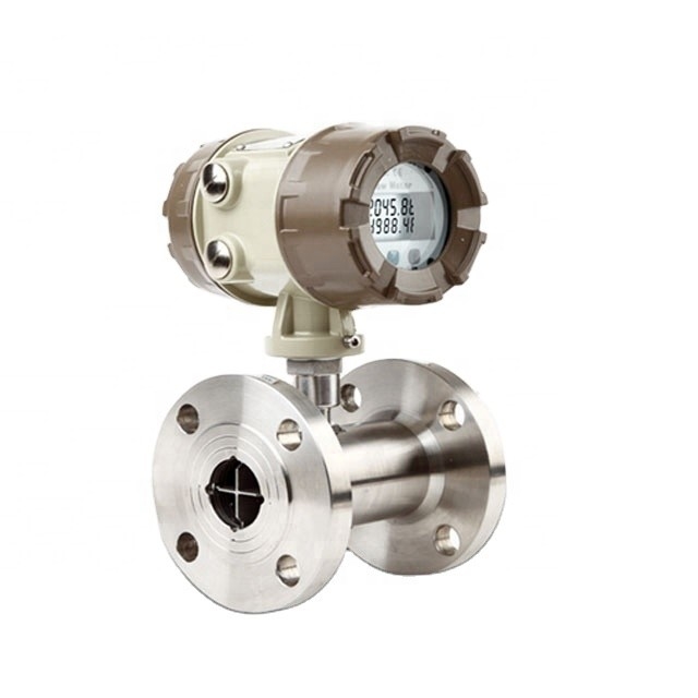 Mètre de débit de gaz naturel SS304 Mètre de débit numérique de turbine avec sortie 4~20mA/Pulse/RS485