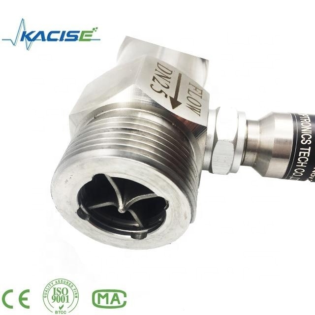Mètre de débit de gaz naturel SS304 Mètre de débit numérique de turbine avec sortie 4~20mA/Pulse/RS485