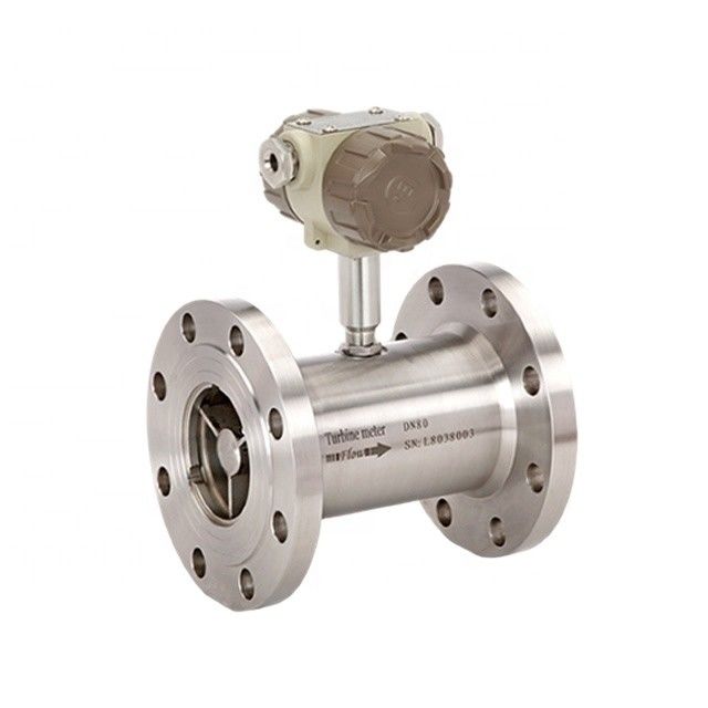 Mètre de débit de turbine de haute précision ±0,2% pour le carburant diesel et l'huile avec matériau SS304/SS316 et sortie 4-20mA