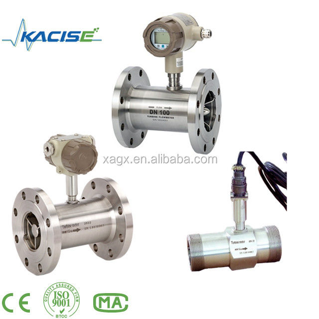 Mètre de débit de turbine de haute précision ± 0,2% avec matériau SS316L et protection IP65 pour l'alcool d'huile et d'essence