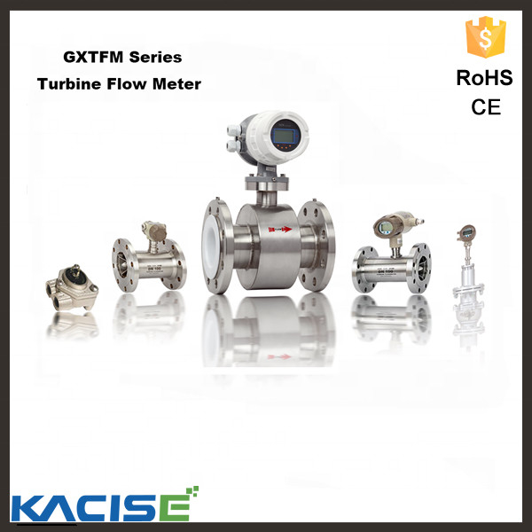 Mètre de débit de type turbine de 15 mm à 6000 mm pour liquide acide corrosif