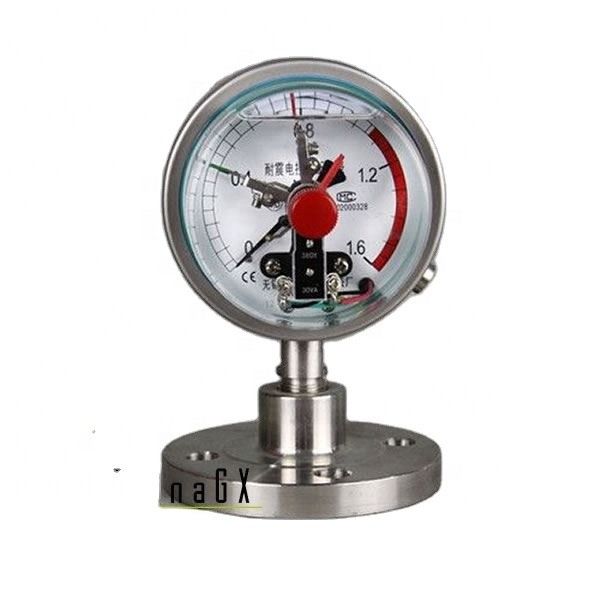 Manomètre d'oxygène et d'azote rempli d'huile de Silicone en aluminium, 60mm, certifié CE pour les supports corrosifs