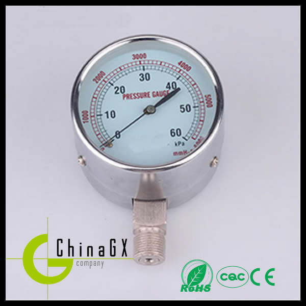 40 mm à 150 mm, détecteur de niveau de liquide Ss316, jauge de pression, résistant à la corrosion