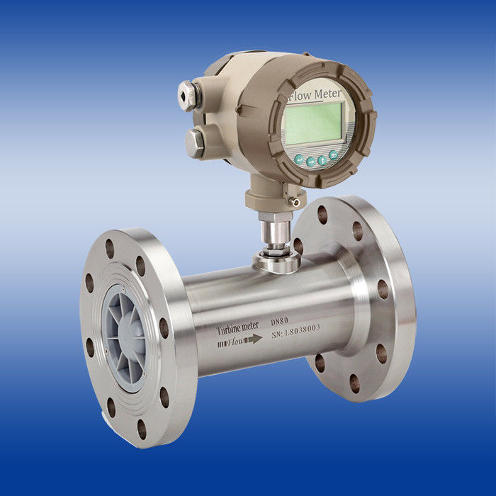 Débitmètre à turbine en acier inoxydable pour diesel et carburant avec alimentation 24 V CC et communication RS485 ou MODBUS