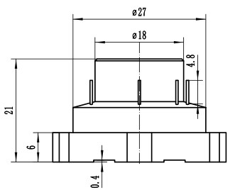 Détecteur de portée miniaturisé multifonctionnel avec accéléromètre pour diverses industries de taille Ф18.2mm X23mm