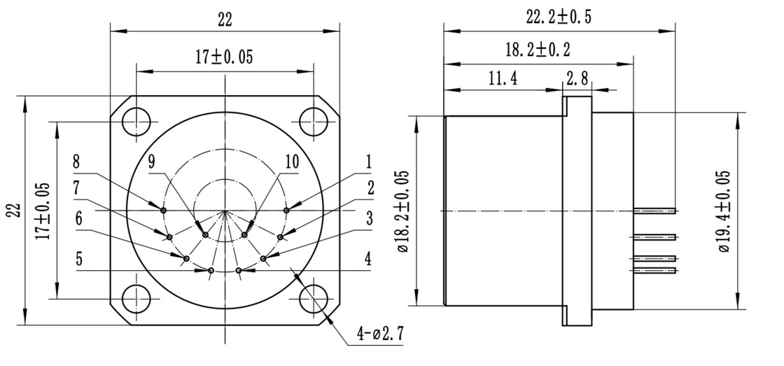 Détecteur de portée miniaturisé multifonctionnel avec accéléromètre pour diverses industries de taille Ф18.2mm X23mm