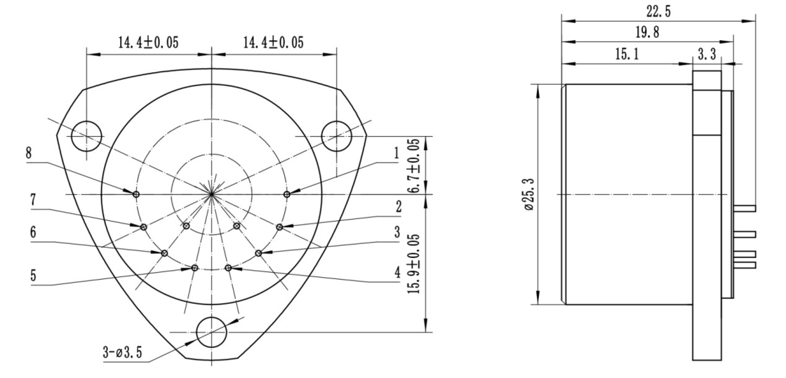 Capteur d'accéléromètre pour mesurer les vibrations de la machine avec une valeur de déviation K0/K1< 5 mg