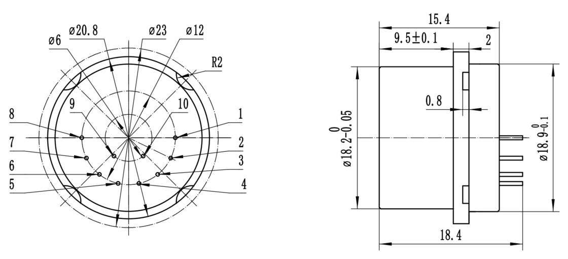 Capteur d'accéléromètre au quartz de la série KSJB6 avec portée K0/K1<20 mg ±30 g et résistance à haute température pour le champ pétrolier