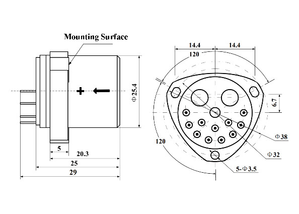 Sensor d'accéléromètre de choc 100 g et seuil 1 μg avec une linéarité ≤ 10 μg/g2