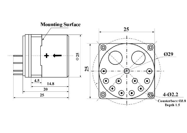 Capteur d'accéléromètre à quartz à faible coût pour la surveillance des vibrations avec une plage de ± 10 g et une petite taille