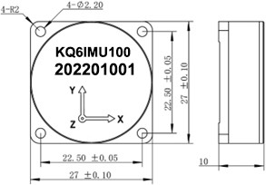 Température de fonctionnement -40 ̊ + 65 °C RS422 Sensor gyroscopique avec une précision de données améliorée et une résistance aux vibrations