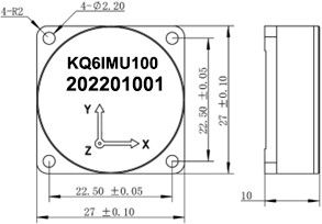 Sensor gyroscopique RS422 MEMS à interface avec une large plage de température -40 ̊ + 65 °C et une précision de données améliorée