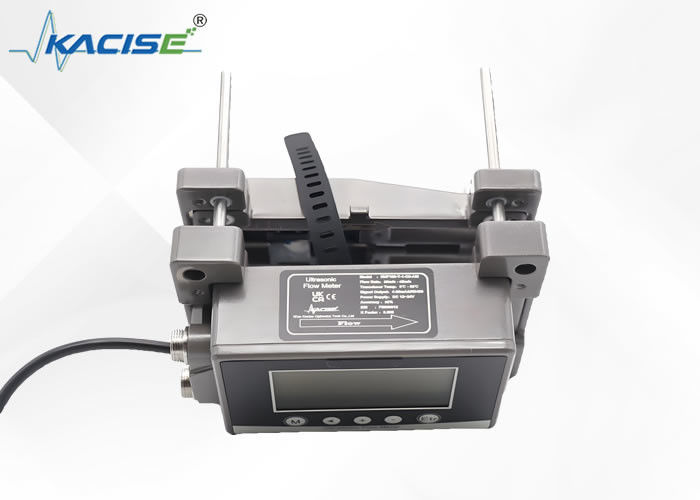 Débitmètre à ultrasons de sortie 4-20mA avec écran LCD rétroéclairé 256*128 et communication Modbus RS485