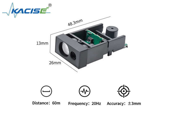Module de détection laser ITOF de haute précision LSBM-60 avec une précision de ±3 mm et une portée de détection de 60 m en utilisant un laser rouge visible de 635 nm