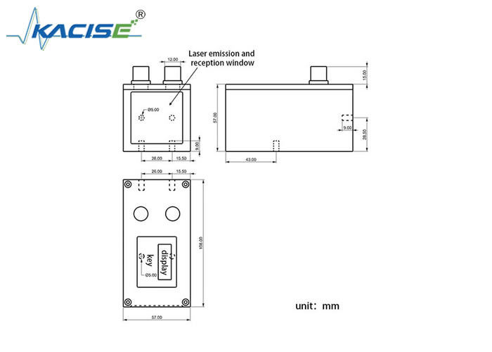 KLS109 Capteur de portée laser industriel de haute précision avec précision ±1 mm, protection IP67 et fréquence de mesure 100 Hz