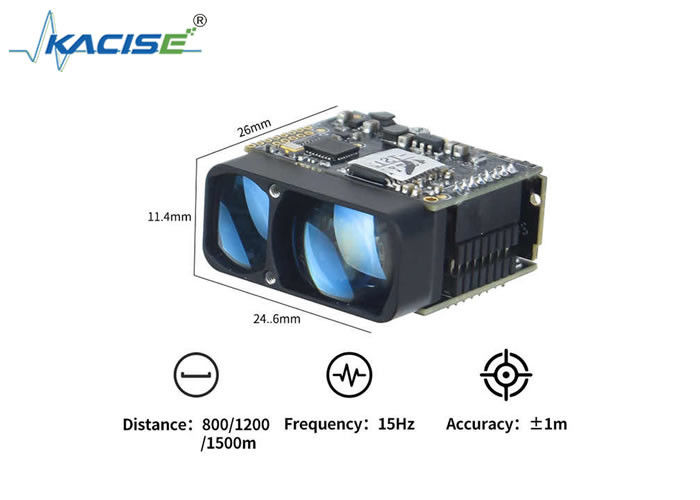 LSDM Automatisation industrielle Module de réglage laser à longue portée DTOF avec portée de 1500 m, sortie UART et conception compacte de 26 × 24,6 × 11,4 mm
