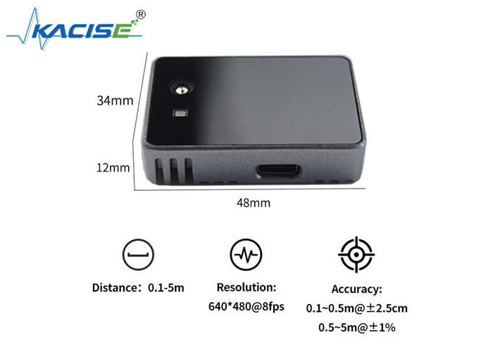 Lidar 3D à semi-conducteurs KL3A-05U avec portée de 0,1 à 5 m H60°×V45° FOV et interface USB 2.0 Type C pour les magasins de détail