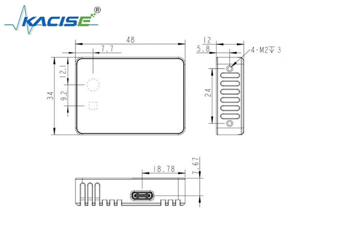 Lidar 3D à semi-conducteurs KL3A-05U avec portée de 0,1 à 5 m H60°×V45° FOV et interface USB 2.0 Type C pour les magasins de détail