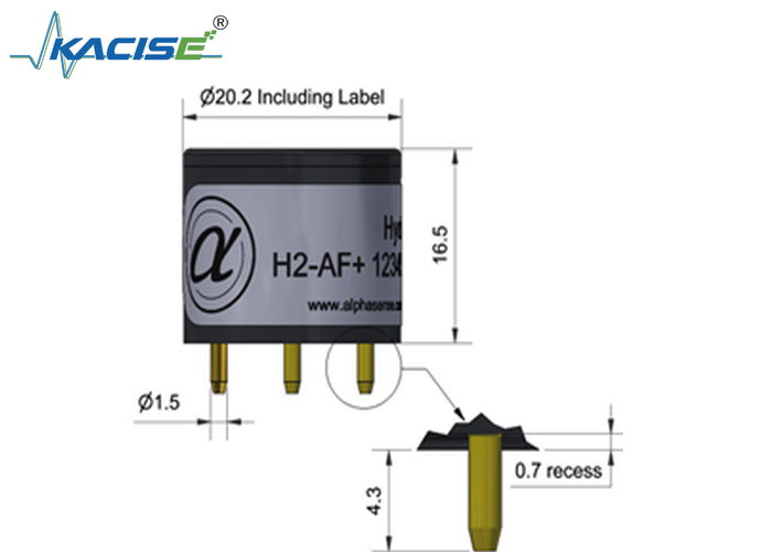 Capteur d'hydrogène haute résolution 0,7 H2-AF/H2-AF pour l'analyse de l'air ambiant Haute sensibilité 10 à 40