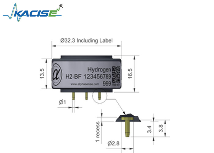 H2-BF/H2-BF+ capteur d'hydrogène à 3 électrodes, applications portables de détection de gaz