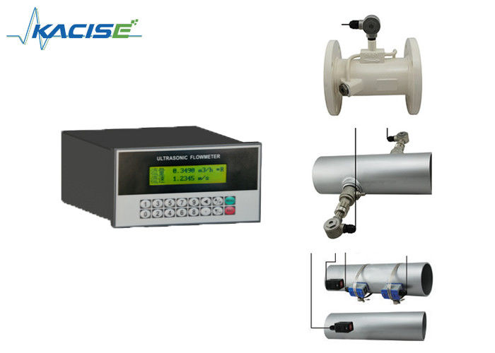 Mètre d'écoulement par ultrasons monté sur panneau avec double alimentation RS485 communication et diamètre de tuyau 15~6000mm