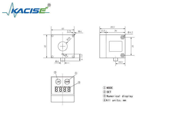 Capteurs de portée laser de la série KLSA Distance de mesure maximale 22 m Niveau de protection de l'enceinte IP65 Pour l'industrie et la fabrication
